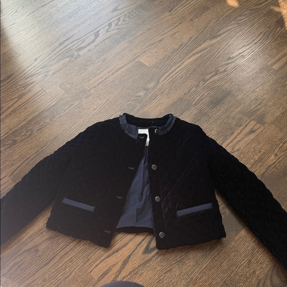 Janie and Jack Navy Quilted Jacket